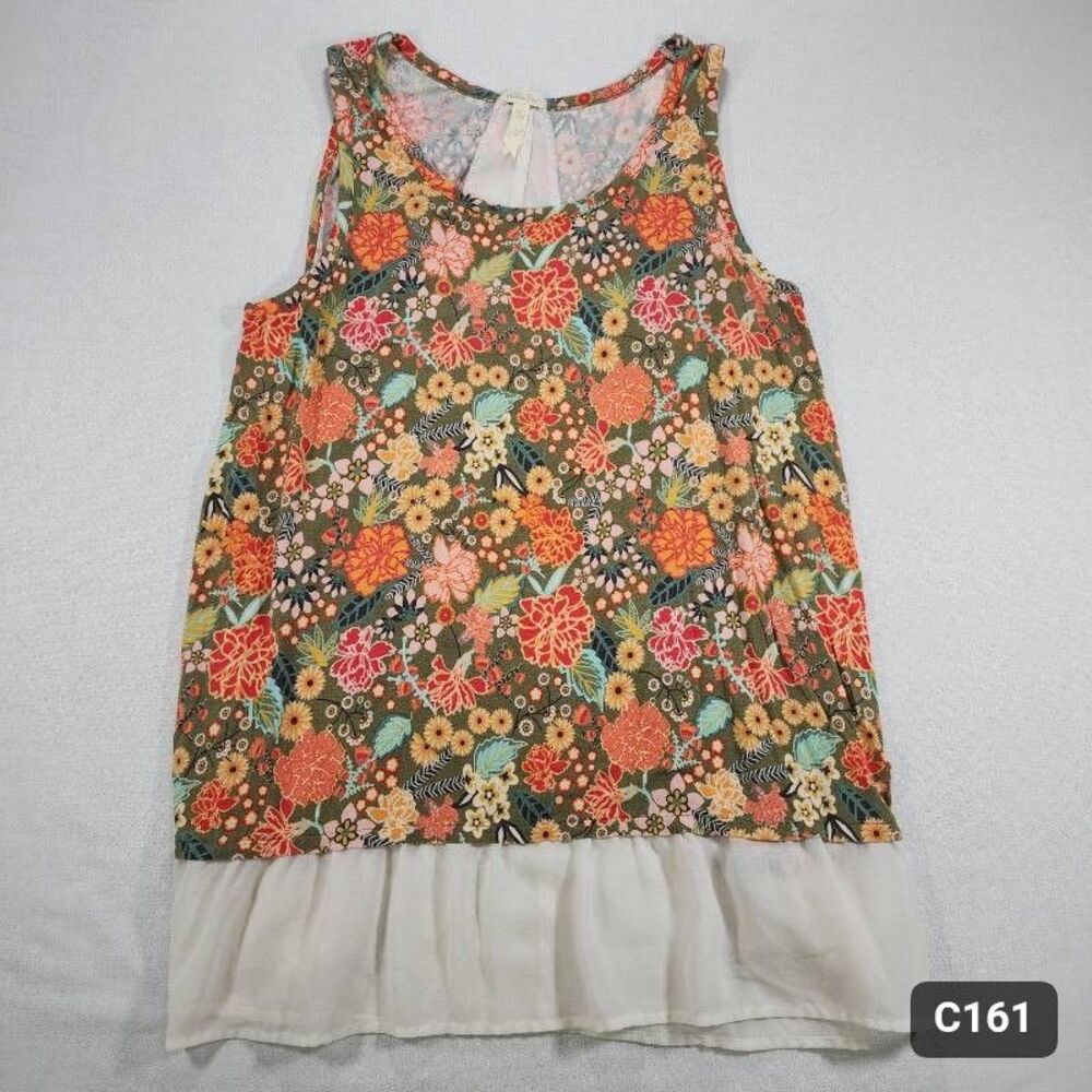 Matilda Jane Tank Top Size L Multi-Color Floral Modal Women's Good
